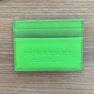 Burberry card case green NWT